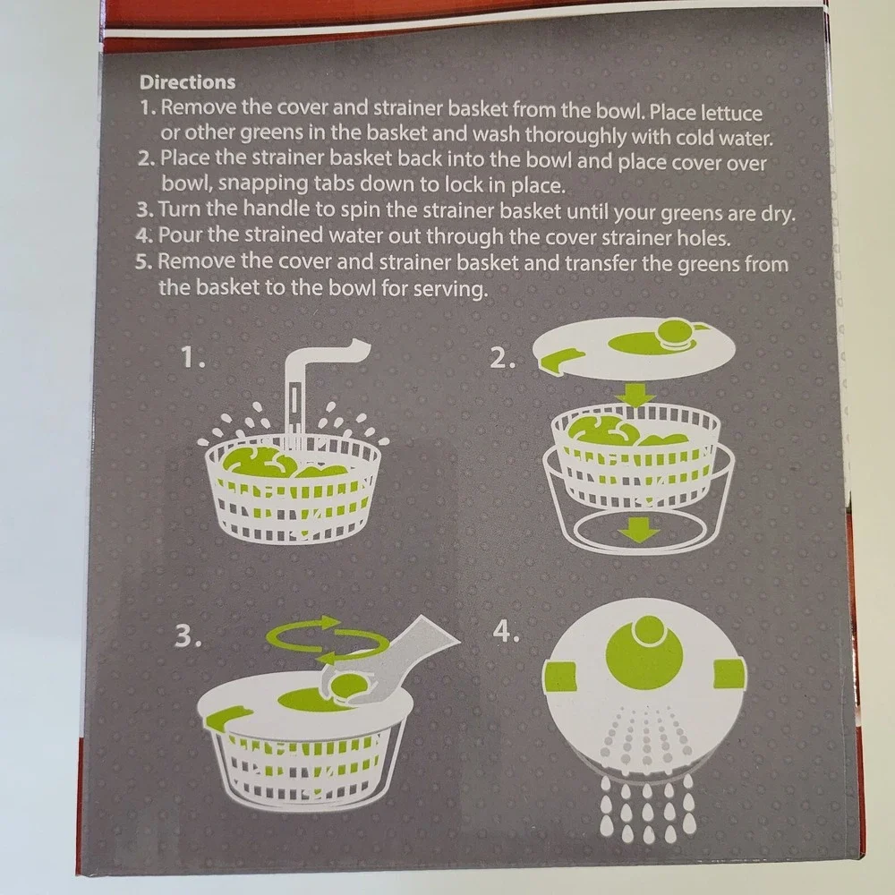 Manual Salad Spinner 3pcs  4.2 Quart